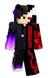black and cinder Minecraft skin — Classic model