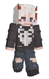dawn pink and emperor Minecraft skin — Slim model — first worn by SnoozyHaru