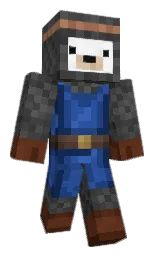 white and mine shaft Minecraft skin — Classic model — first worn by Dairy_Bear