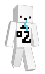 white and black Minecraft skin — Classic model