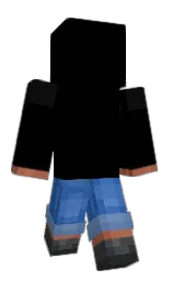 black and cod gray Minecraft skin — Classic model — first worn by Zuarig
