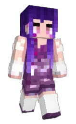 white and persian indigo Minecraft skin — Classic model — first worn by hedgythe1