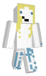 white and silver Minecraft skin — Slim model