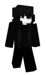 black and cod gray Minecraft skin — Slim model — first worn by BlLLION