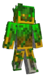 black and gray olive Minecraft skin — Classic model — first worn by Ik0_0