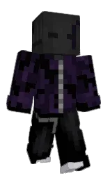 black and ebony Minecraft skin — Classic model — first worn by Smira71