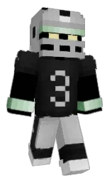 black and cod gray Minecraft skin — Classic model — first worn by Arxtlc