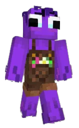 black and purple heart Minecraft skin — Classic model