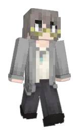 silver chalice and cod gray Minecraft skin — Slim model — first worn by Carp_Soup