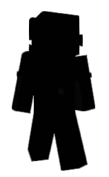 black and cod gray Minecraft skin — Classic model — first worn by ItzRealNeua