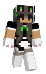alabaster and black Minecraft skin — Classic model — first worn by obsidian_ok