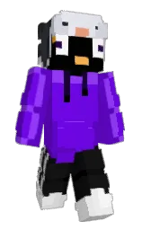 electric violet and cod gray Minecraft skin — Slim model — first worn by NatuerlichNeo