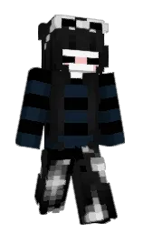 black and cod gray Minecraft skin — Slim model