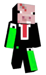 black and white Minecraft skin — Slim model