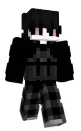 black and cod gray Minecraft skin — Slim model