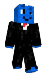 black and science blue Minecraft skin — Classic model