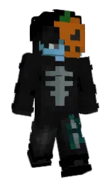 black and cod gray Minecraft skin — Classic model
