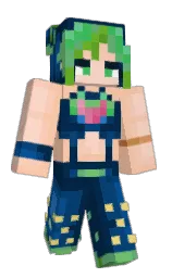 green vogue and apricot peach Minecraft skin — Classic model — first worn by oriklo