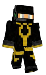 black and white Minecraft skin — Classic model — first worn by Sneaky_Ninja415