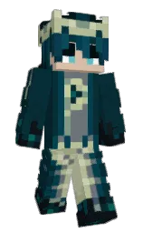 PierceO9's Minecraft skin wearing the Twisted cape