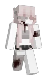 white and wafer Minecraft skin — Slim model — first worn by krrma