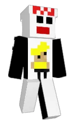 white and black Minecraft skin — Classic model