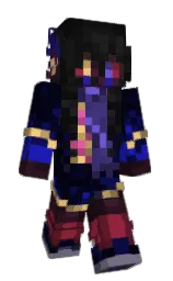 black pearl and cod gray Minecraft skin — Slim model — first worn by Rexatina