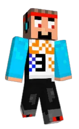 cod gray and bright turquoise Minecraft skin — Classic model — first worn by Jakub33YTB