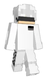 white and mercury Minecraft skin — Slim model — first worn by Joel_MAN