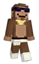 black white and shingle fawn Minecraft skin — Slim model — first worn by Extra_Relax