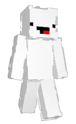 white and red Minecraft skin — Classic model
