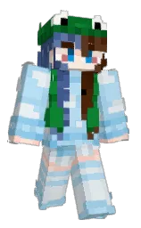 cornflower and aqua haze Minecraft skin — Classic model — first worn by felifelle