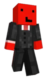 mine shaft and red Minecraft skin — Classic model