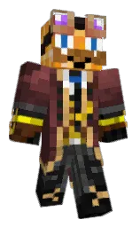 MrWaffleGaming's Minecraft skin wearing the Twisted cape
