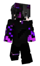 black and white Minecraft skin — Classic model