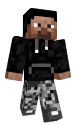 black and mine shaft Minecraft skin — Classic model — first worn by DXP593