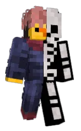black and old rose Minecraft skin — Classic model