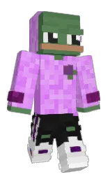 hippie green and concrete Minecraft skin — Classic model