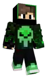 black and emerald Minecraft skin — Classic model