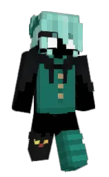 black and woodsmoke Minecraft skin — Slim model — first worn by NeszyEatPear