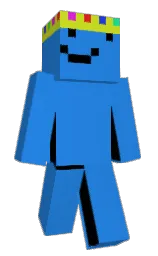 curious blue and pear Minecraft skin — Classic model — first worn by fruitbat