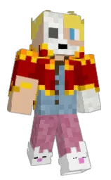 brandy and bright red Minecraft skin — Classic model — first worn by Brucent