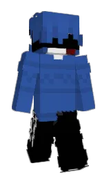sapphire and black Minecraft skin — Slim model