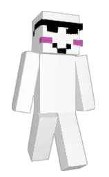 white and black Minecraft skin — Classic model
