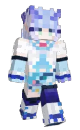 fair pink and white Minecraft skin — Slim model