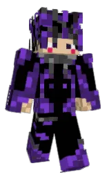black and meteorite Minecraft skin — Classic model