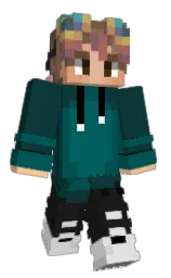 bottle green and cod gray Minecraft skin — Slim model — first worn by BritishEmpire_