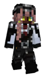 black and cod gray Minecraft skin — Slim model — first worn by EightFall21403