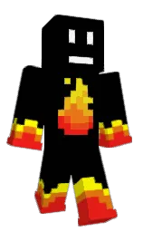 black and alizarin crimson Minecraft skin — Classic model — first worn by PatchFire