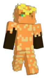 yellow orange and graphite Minecraft skin — Classic model — first worn by Eevee_the_Cat